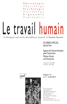 Livres Sciences Humaines et Sociales Psychologie et psychanalyse Le travail humain 2012- vol. 75 - n° 3 Collectif