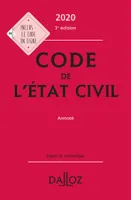 Code de l'état civil 2020 / annoté, Annoté