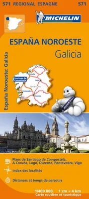 Régional Espagne, 571, Carte Régionale Espagne Nord-Ouest, Galicia