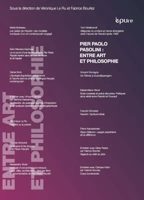 Pier Paolo Pasolini : entre art et philosophie