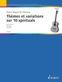 Thèmes et variations, sur 10 spirituals. guitar.