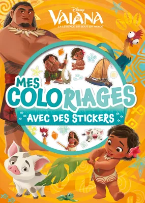 VAIANA - Mes Coloriages avec Stickers - Disney