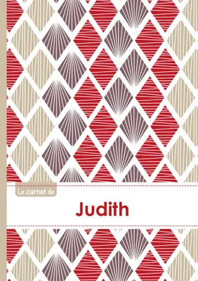 Le carnet de Judith - Lignes, 96p, A5 - Pétales Japonaises Violette Taupe Rouge