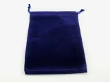 Bourse - Suedine - Bleu - 12.5x19cm