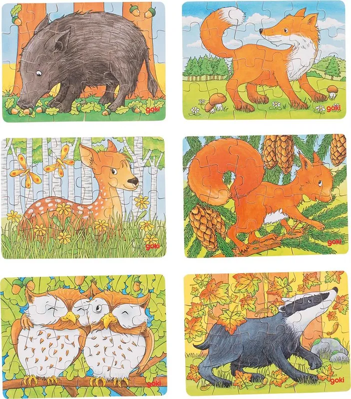 Jeux et Jouets Puzzle Puzzle moins de 24 pièces Mini Puzzle Animaux de la Forêt - 24 pièces (modèles divers) Puzzle