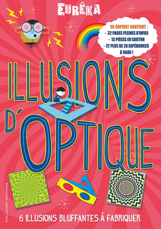 Livres Jeunesse Loisirs et activités Eurêka, Illusions d'optique, 6 illusions bluffantes à fabriquer John Kirkwood