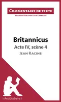 Britannicus, Acte IV, scène 4, de Jean Racine, Commentaire et Analyse de texte