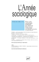 L' année sociologique 2009 - vol. 59 - n° 2, Pour une sociologie politique du droit - 2