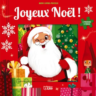 Mon livre-puzzle, Joyeux Noël ! - 5 puzzles, 9 pièces
