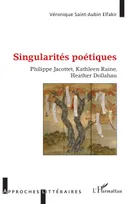 Singularités poétiques, Philippe Jacottet, Kathleen Raine, Heather Dollahau
