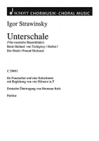 Unterschale, Four Russian Peasant Songs. female choir (SSAA) with solo a cappella or with 4 hornsn in F. Partition.