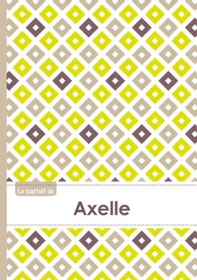 Le carnet d'Axelle - Lignes, 96p, A5 - Carré Poussin Gris Taupe