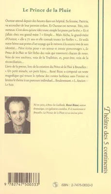 LE PRINCE DE LA PLUIE, [Bruxelles, Théâtre Le Public, 16 novembre 2000]