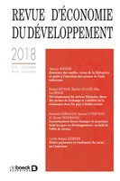 Revue d'économie du développement, Varia