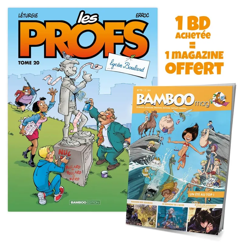 Livres BD Les Classiques 20, Les Profs - tome 20 + Bamboo mag offert, Lycée Boulard Simon Léturgie