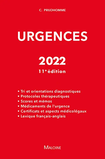 Livres Santé et Médecine Médecine Généralités Urgences, 11e ed., 2022 Christophe Prudhomme