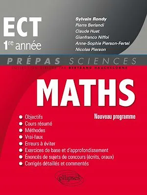 Mathématiques ECT 1re année - nouveau programme 2014
