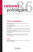 Raisons politiques 86, mai 2022, Crise et migrations
