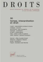 Droits 1999, n° 30, Temps, interprétation et droit