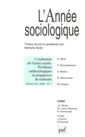année sociologique 2005, vol. 55 (1), L'explication de l'action sociale. Problèmes méthodologiques et prospectives de recherche