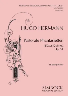 Pastorale Phantasietten, op. 51. flute, oboe, clarinet, horn and bassoon. Partition d'étude.