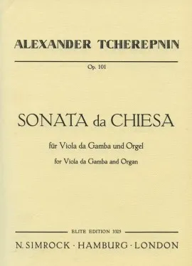 Sonata da chiesa, op. 101. viola da gamba and organ.