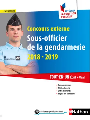 Concours externe Sous-officier de la gendarmerie- Catégorie B - Intégrer la fonction publique - 2018-2019, Format : ePub 3