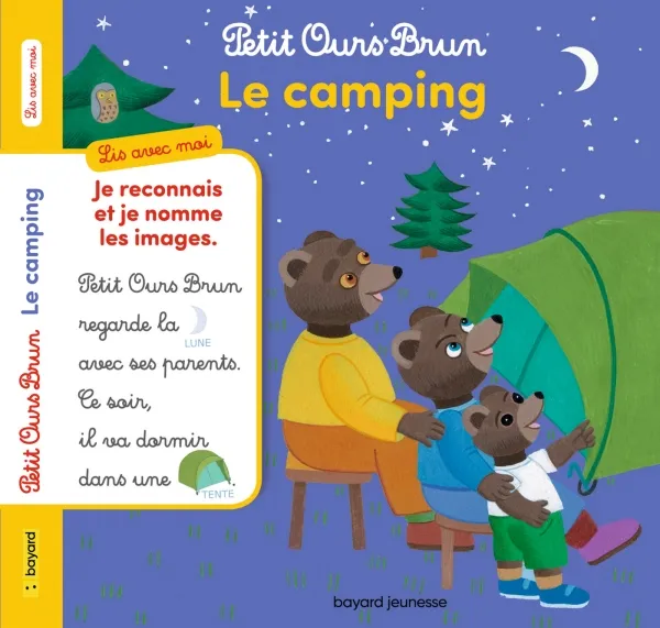 Livres Jeunesse Les tout-petits Albums Petit Ours Brun, lis avec moi - Le camping Marie Aubinais
