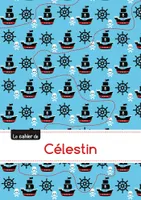 Le cahier de Célestin - Petits carreaux, 96p, A5 - Pirates