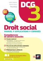 DCG 3 - Droit social - Manuel et applications - Millésime 2023-2024