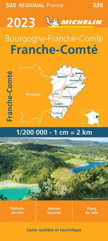 Livres Loisirs Voyage Cartographie et objets de voyage Carte Régionale Franche-Comté 2023 michelin, carte