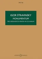 Monumentum, pro Gesualdo di Venosa ad CD annum. HPS 725. orchestra. Partition d'étude.