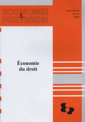 economie du droit - economie et prevision n° 202-203