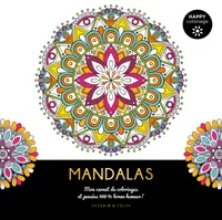 Mandalas - Happy coloriage, Mon carnet de coloriages & messages 100 % bonne humeur !