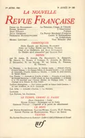 La Nouvelle Revue Française N' 100 (Avril 1961)