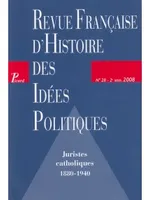 Revue française d'histoire des idées politiques - 28
