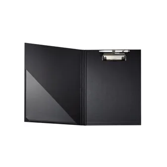 Porte-bloc à rabat papier enduit - Format 23x32cm pour A4 - Noir