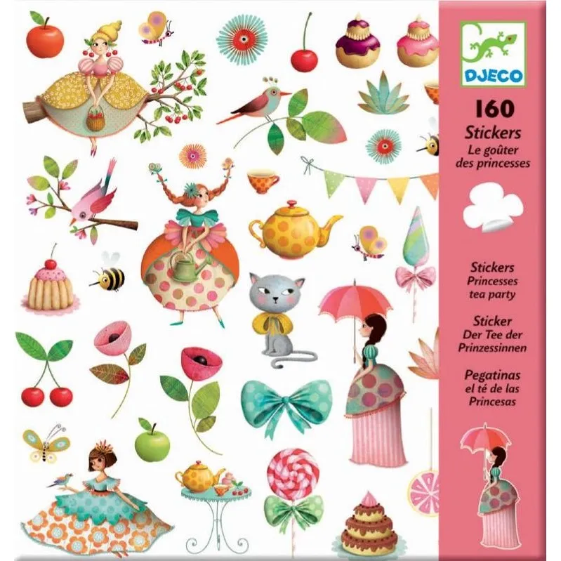 Jeux et Jouets Loisirs créatifs Découpes, collages et assemblages 160 Stickers - Le Goûter des princesses Loisirs créatifs
