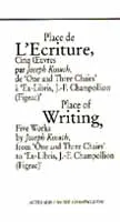 Place de l'Ecriture, cinq oeuvres par Joseph Kosuth de "One and three chairs" à "Ex-libris, J.-F. Champollion (Figeac)" Joseph Kosuth
