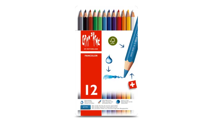 boite de 12 crayon de bois couleur fancolor Fancolor