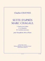 Suite d'après Marc Chagall, Pour saxophone alto et piano