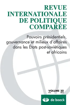 REVUE INTERNATIONALE DE POLITQUE COMPAREE 2013/3 VOLUME 20