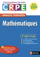 Annales CRPE Mathématiques - Ecrit 2019 corrigées