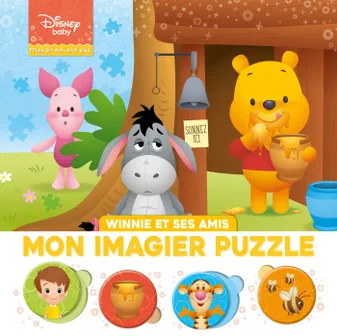 DISNEY BABY - Mes Premiers Pas - Mon Imagier Puzzle - Winnie et ses amis, 20 Pièces