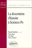 L'histoire à l'entrée en IEP., dissertation d'Histoire à Sciences Po. (La)
