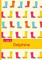 Le cahier de Delphine - Petits carreaux, 96p, A5 - Bottes de pluie