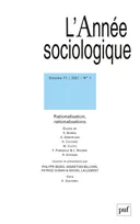 Annee sociologique 2021, vol. 71(1), Rationalisations : nouvelles lectures, nouveaux usages