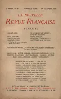 La Nouvelle Revue Française N' 87 (Décembre 1920)