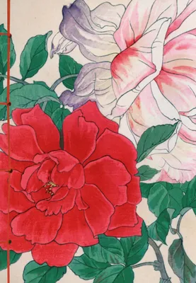 Carnet Hazan Roses dans l'estampe japonaise 18 x 26 cm (papeterie)