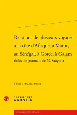 Relations de plusieurs voyages à la côte d'Afrique, à Maroc, au Sénégal, à Gorée, à Galam